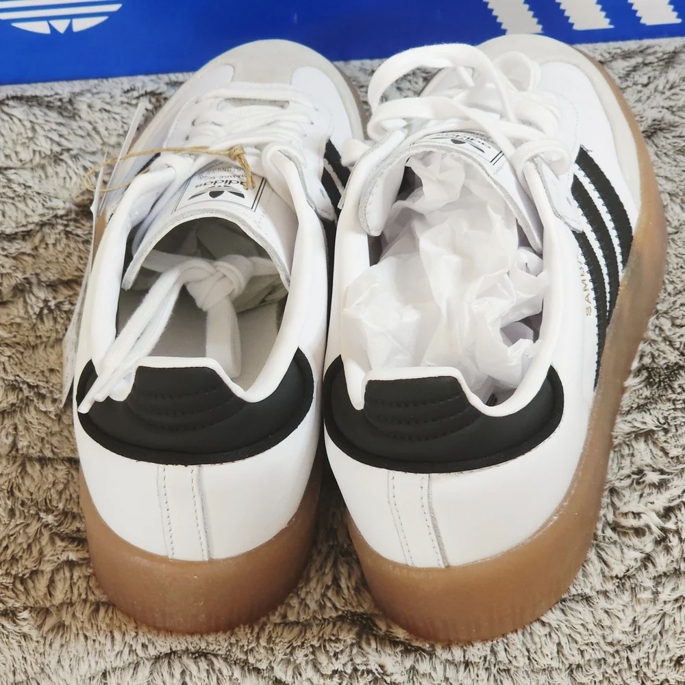 🔥 adidas Originals Sambae Platform Sneakers - White/Black/Gum - Women’s Size 7 - Picture 4 of 7
